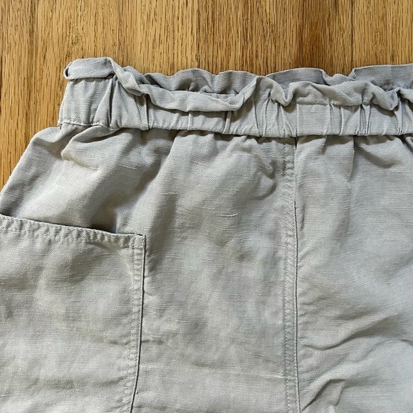 ARITZIA wilfred free harulia short high waisted paperbag linen blend gray size S - Picture 5 of 10